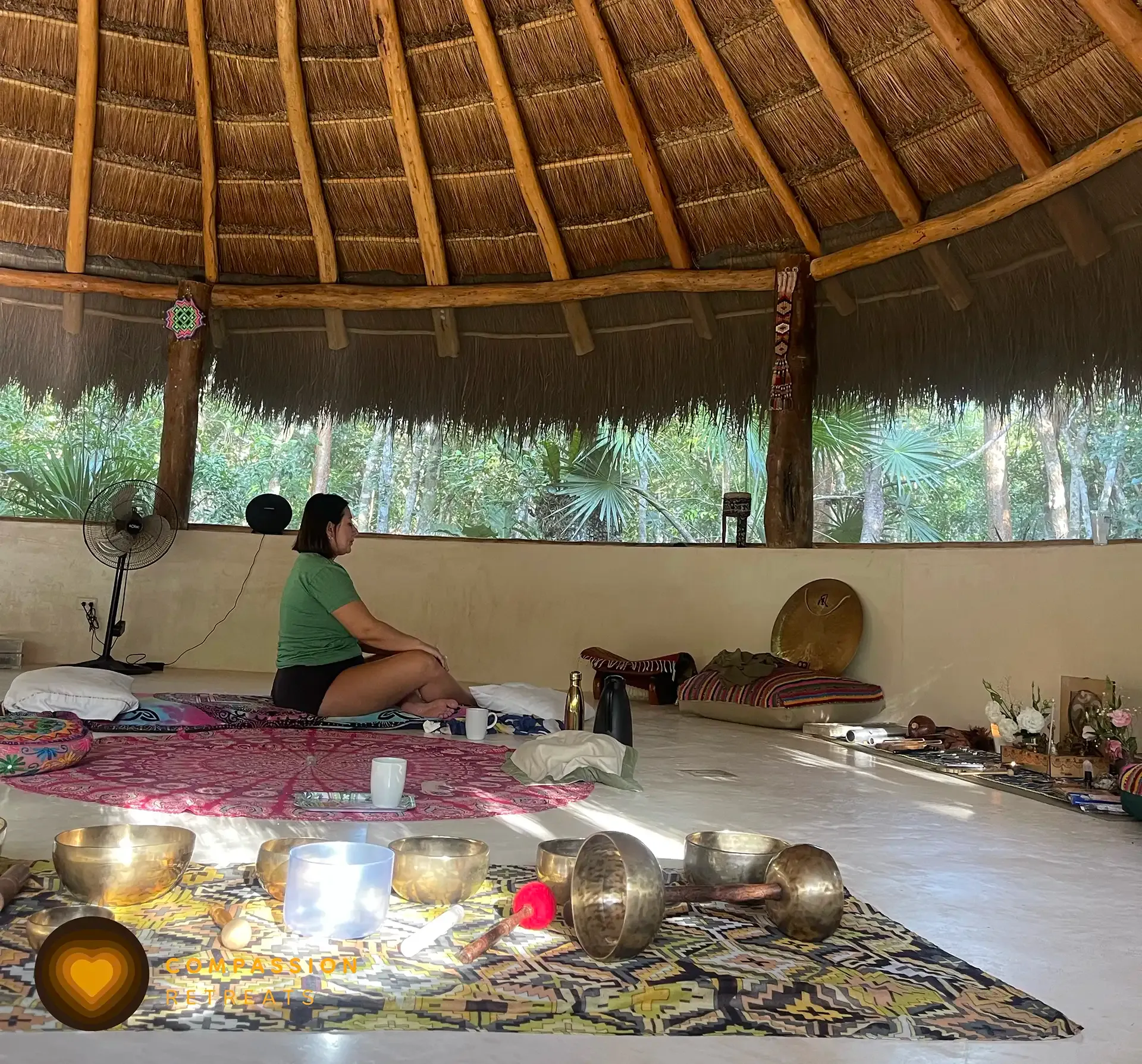 A workshop space at the Compassion Retreats sanctuary